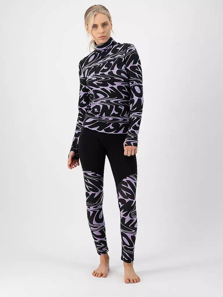 MONS ROYALE | Maglietta funzionale da donna Cascade Flex 200 Mock Neck | Lilla