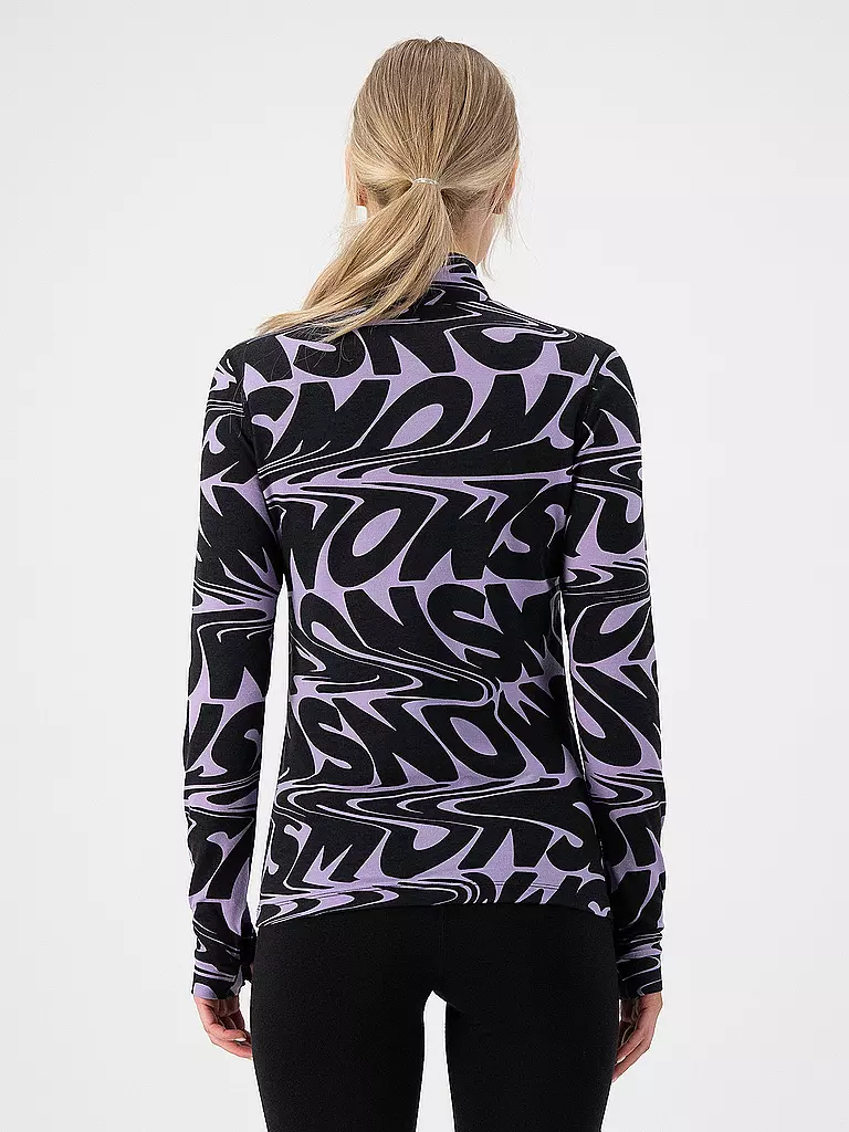 MONS ROYALE | Maglietta funzionale da donna Cascade Flex 200 Mock Neck | Lilla