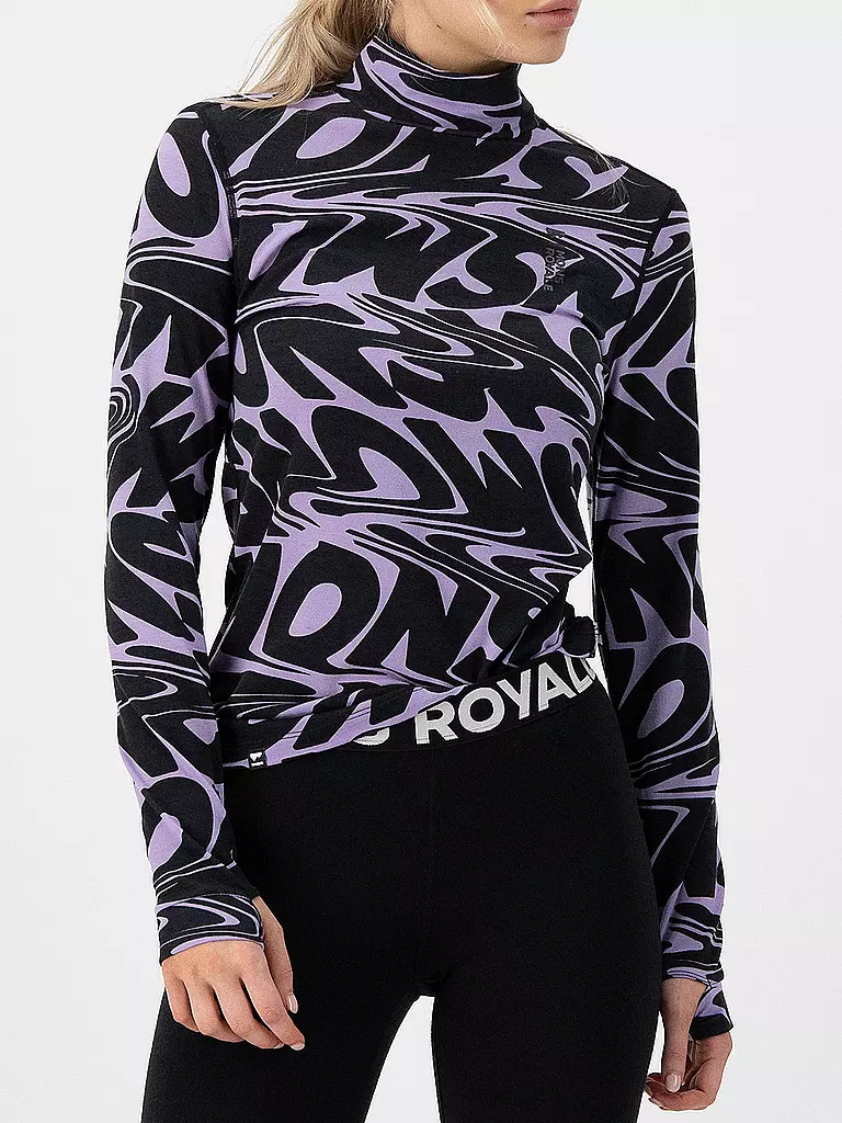 MONS ROYALE | Maglietta funzionale da donna Cascade Flex 200 Mock Neck | Lilla