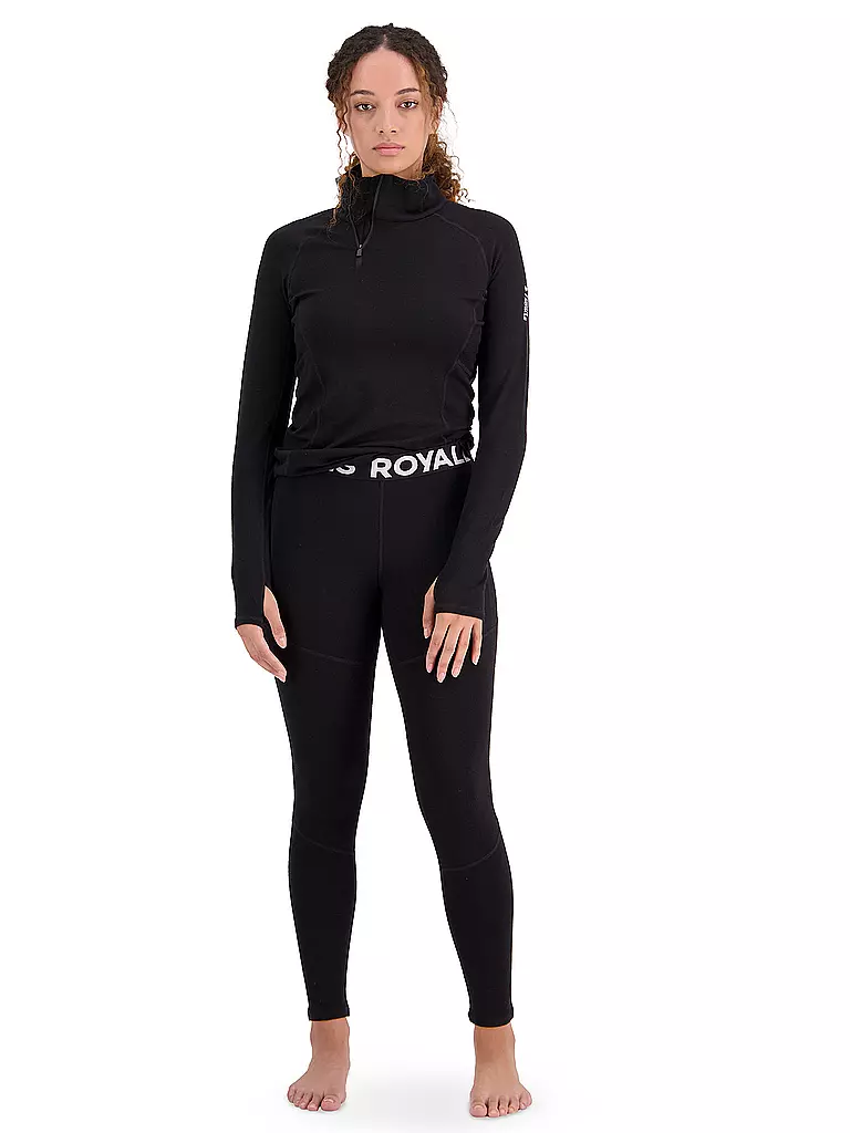MONS ROYALE | Zipshirt intimo da donna Olympus | Nero