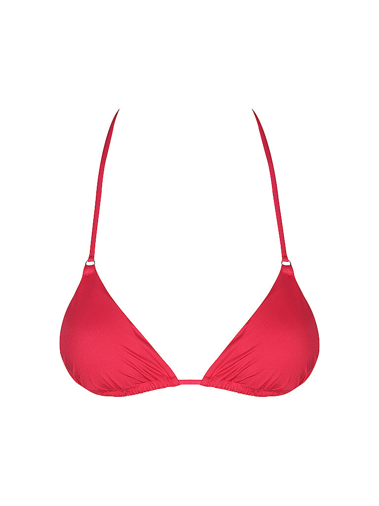 Top bikini a triangolo da donna rosso 36