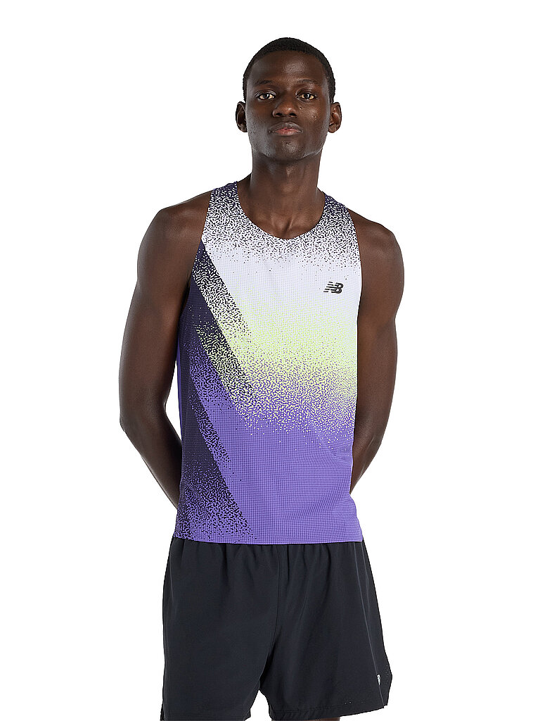 Canotta da running da uomo Race Day Ultra Light Printed viola XL