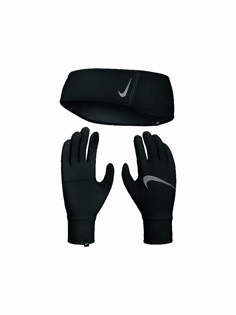 Set fascia e guanti da donna nero M/L