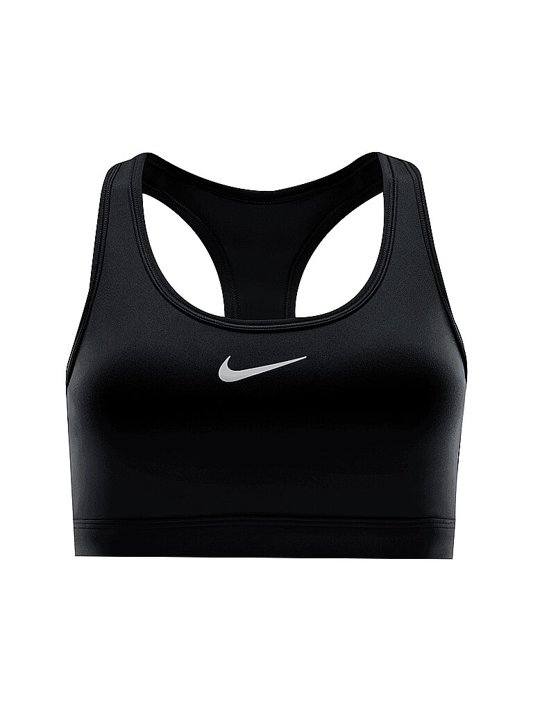 Reggiseno sportivo da donna Swoosh a supporto medio nero L