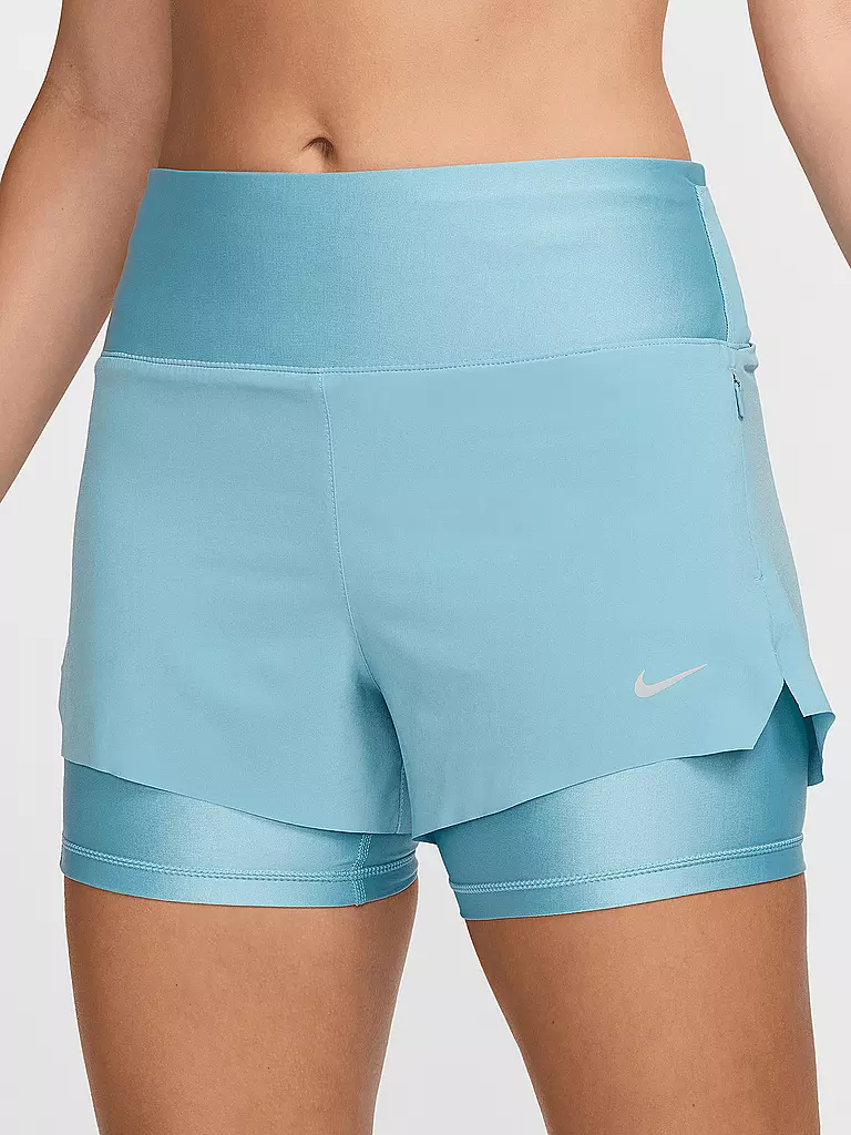 NIKE | Damen 2in1 Laufshort Dri-FIT Swift | Blu chiaro
