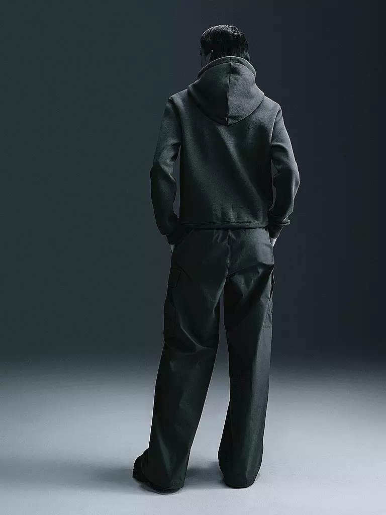 NIKE | Damen Fitnesshoodie Sportswear Phoenix Fleece | Verde scuro