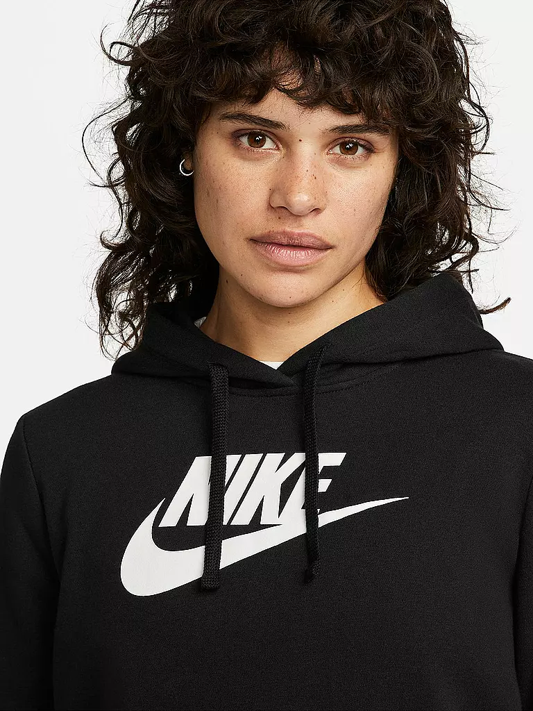 NIKE | Damen Kapuzenpullover Sportswear Club Fleece | Nero