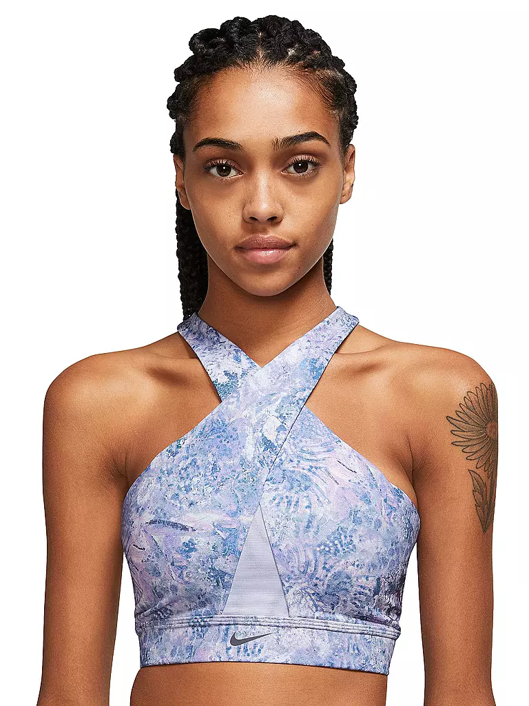 NIKE | Damen Sport-BH Dri-FIT Swoosh Medium Support | Blu