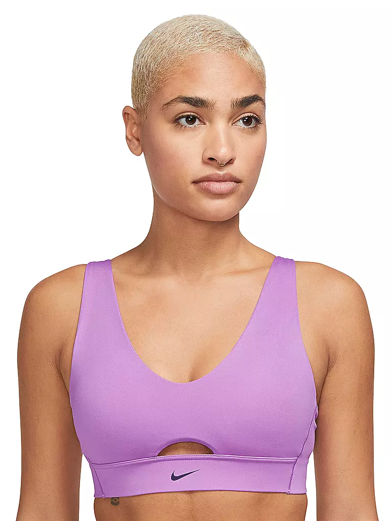 NIKE | Damen Sport-BH Indy Plunge Cutout Medium Support | Rosa