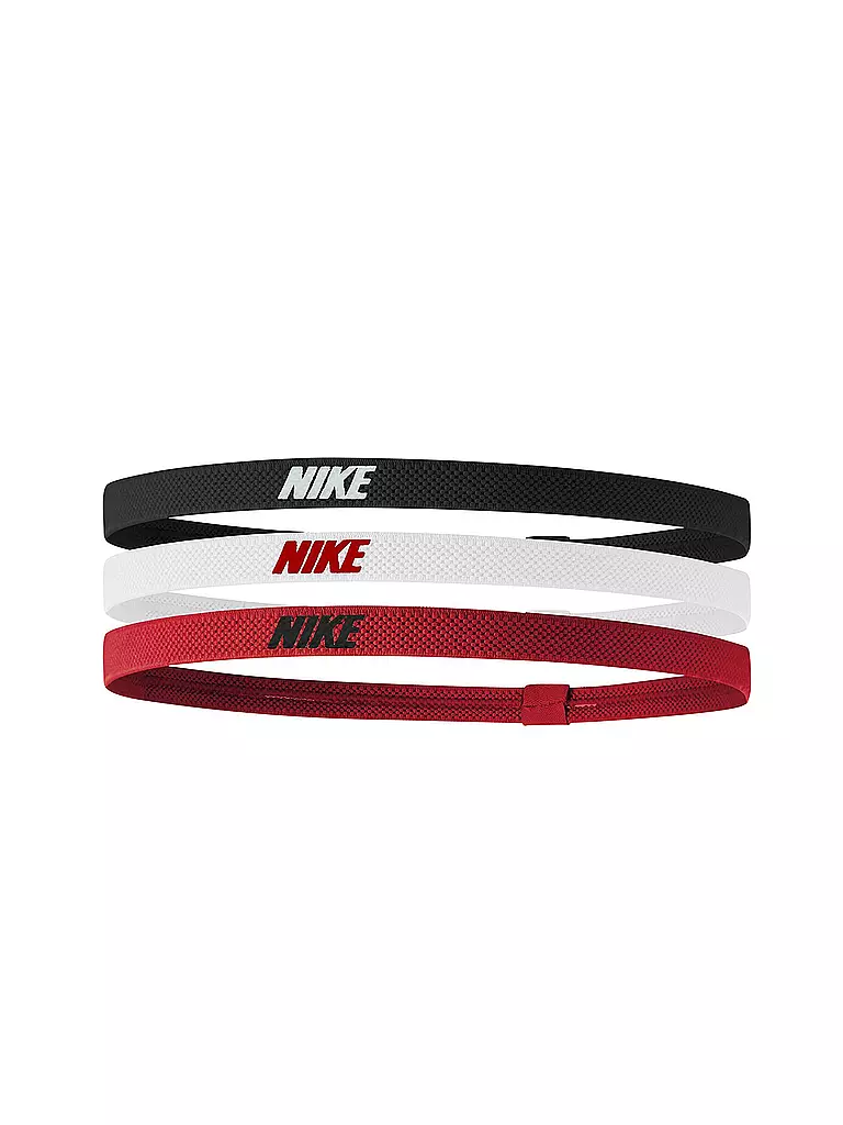 NIKE | Fasce per capelli elastiche da donna, confezione da 3 | Rosso