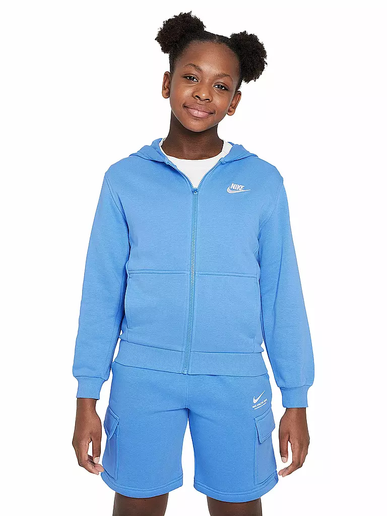 NIKE | Felpa con cappuccio da bambino NSW Club French Terry | Blu chiaro