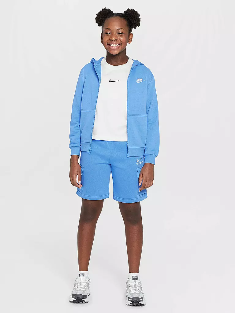 NIKE | Felpa con cappuccio da bambino NSW Club French Terry | Blu chiaro