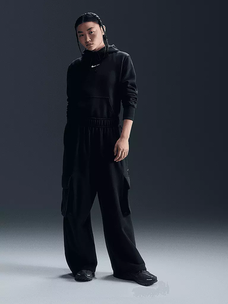 NIKE | Felpa con cappuccio da fitness da donna Sportswear Phoenix Fleece | Nero