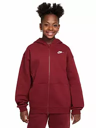 NIKE | Felpa con cappuccio da ragazza Sportswear Club Fleece | Rosso scuro