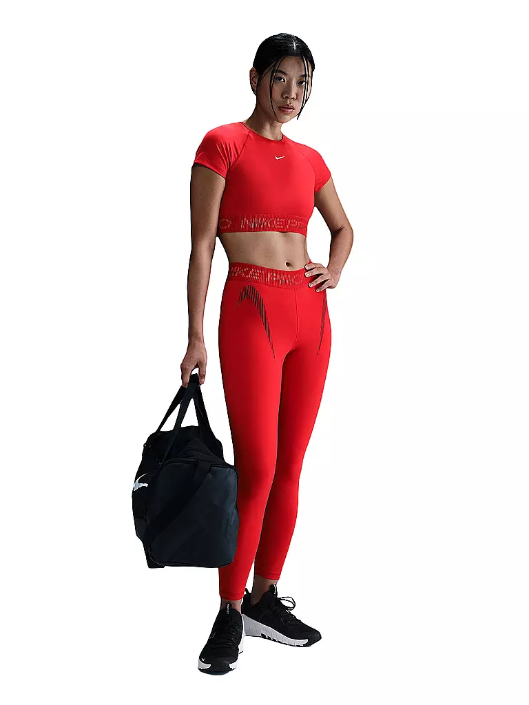 NIKE | Fitnessshirt Crop Pro da donna | Rosso