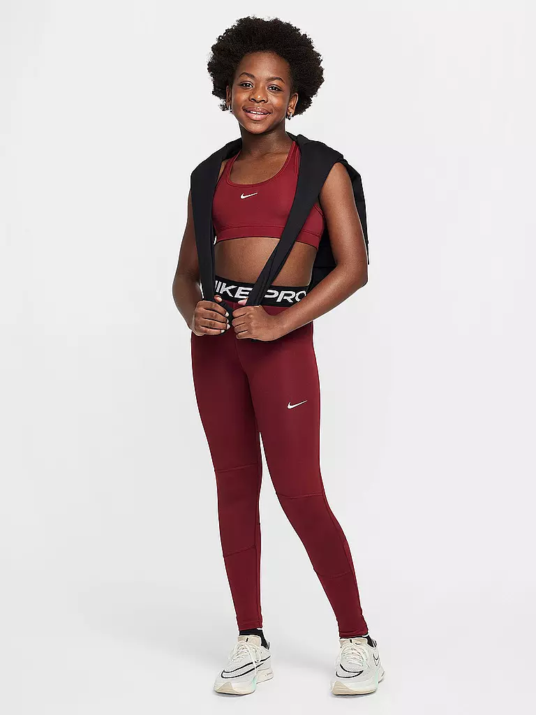 NIKE | Fitnesstight Pro da ragazza | Rosso scuro