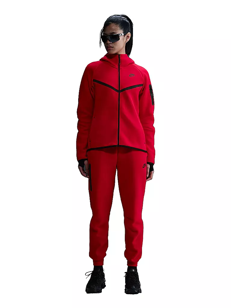 NIKE | Giacca in pile da donna Tech FLC Hoodie | Rosso
