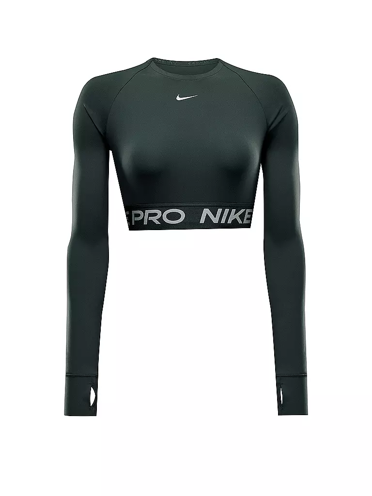 NIKE | Maglietta da allenamento crop Pro 365 Dri-FIT da donna | Verde scuro