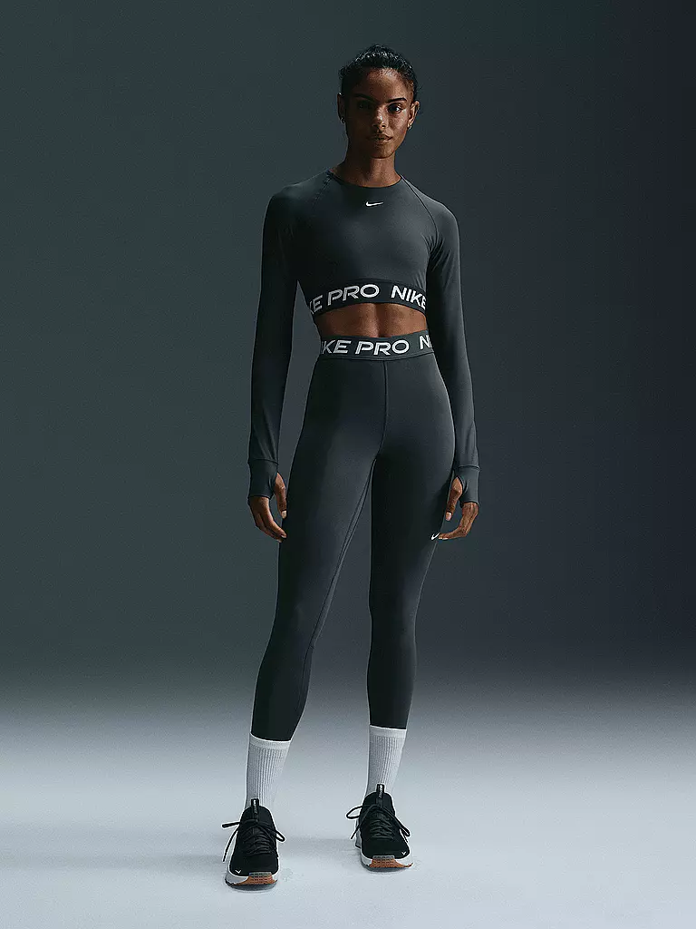 NIKE | Maglietta da allenamento crop Pro 365 Dri-FIT da donna | Verde scuro