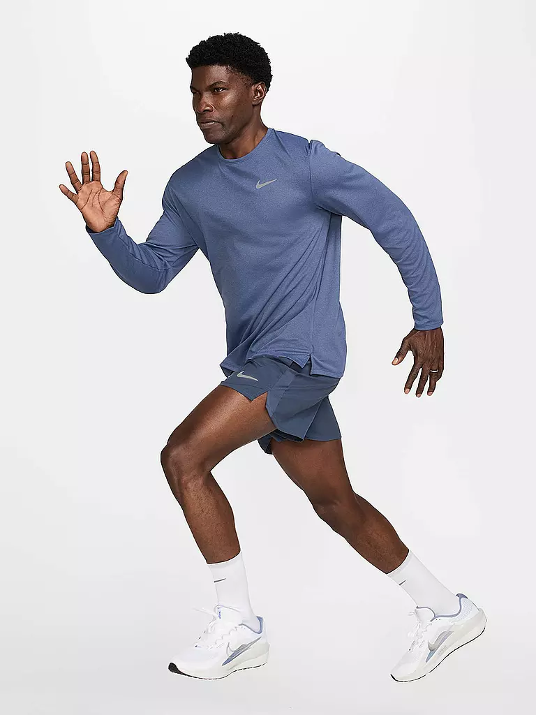 NIKE | Maglietta da running da uomo Dri-FIT UV Miler a maniche lunghe | Blu scuro
