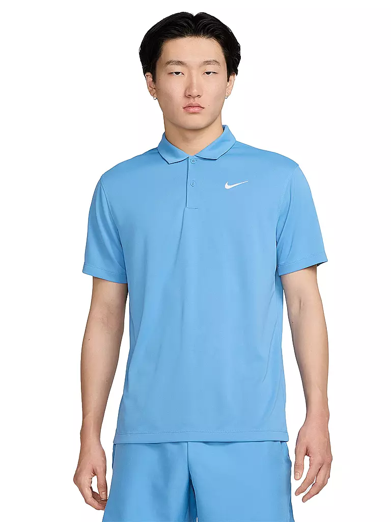 NIKE | Polo da tennis da uomo NikeCourt Dri-FIT | Blu chiaro