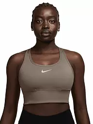 NIKE | Reggiseno sportivo da donna Swosh Longline a supporto medio | Marrone