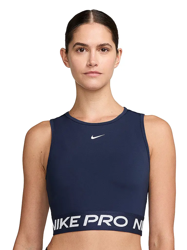 NIKE | Top fitness Pro cropped da donna | Blu scuro