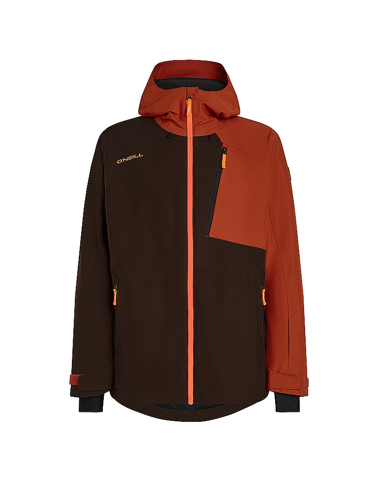 Giacca da snowboard da uomo FWC Cruz Block Hoodie arancione L