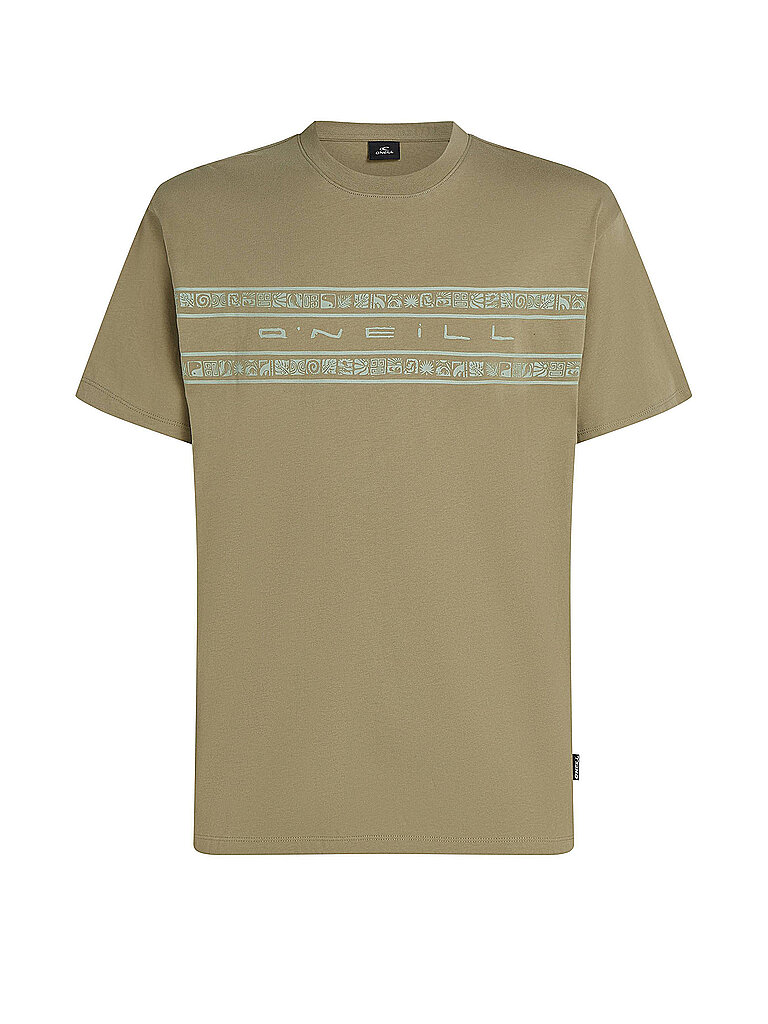 Beachshirt da uomo Flower Stripe cammello XL