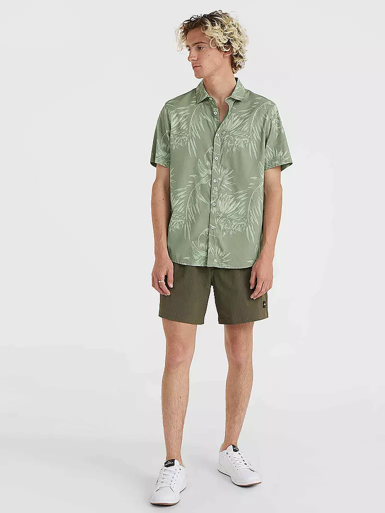 O'NEILL | Herren Beachhemd Mix and Match Floral | Verde chiaro