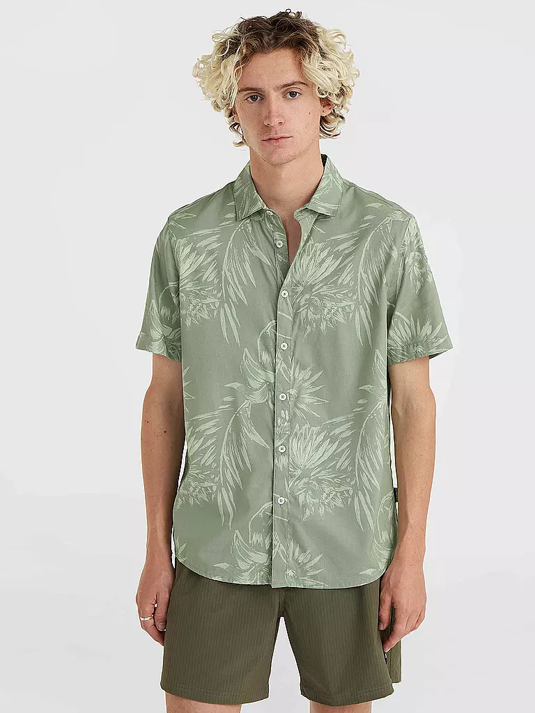 O'NEILL | Herren Beachhemd Mix and Match Floral | Verde chiaro