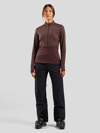 ODLO | Zipshirt intimo da donna Descent Ceramiwarm