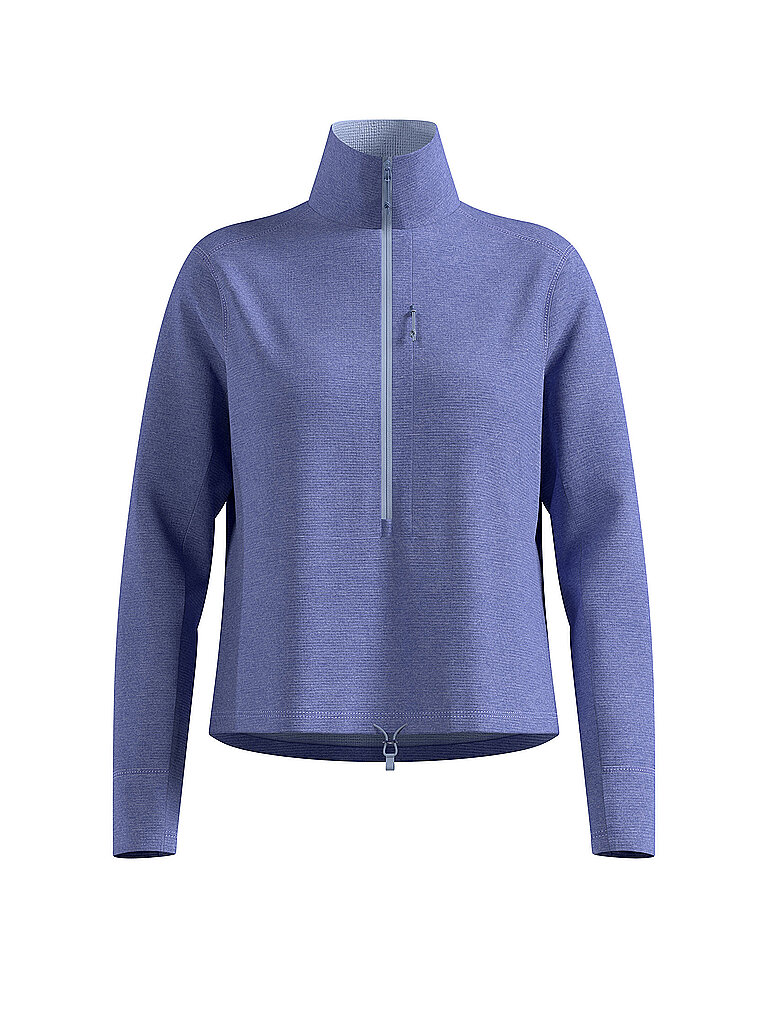 Pullover da sci di fondo da donna in pile grid lilla L