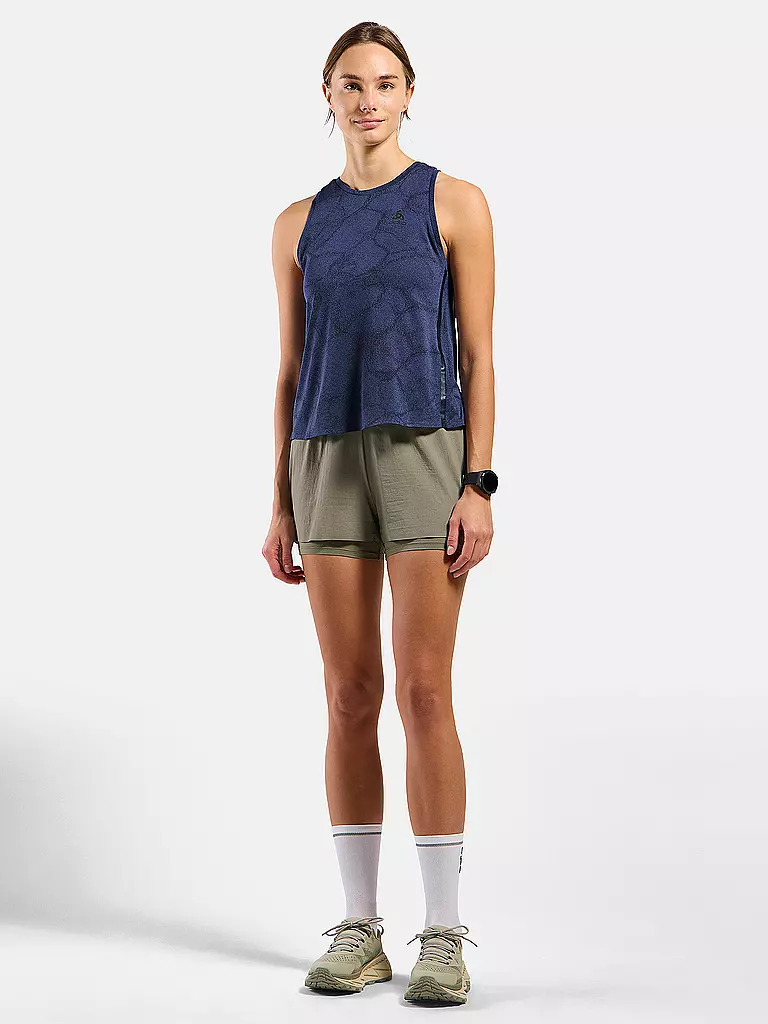 ODLO | Canotta da running da donna Zeroweight Engineered Chill-Tec | Blu scuro