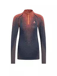 ODLO | Damen Unterzieh Zipshirt Blackcomb Base Layer | Blu scuro