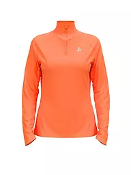 ODLO | Damen Unterzieh Zipshirt Essentials Ceramiwarm | Arancione