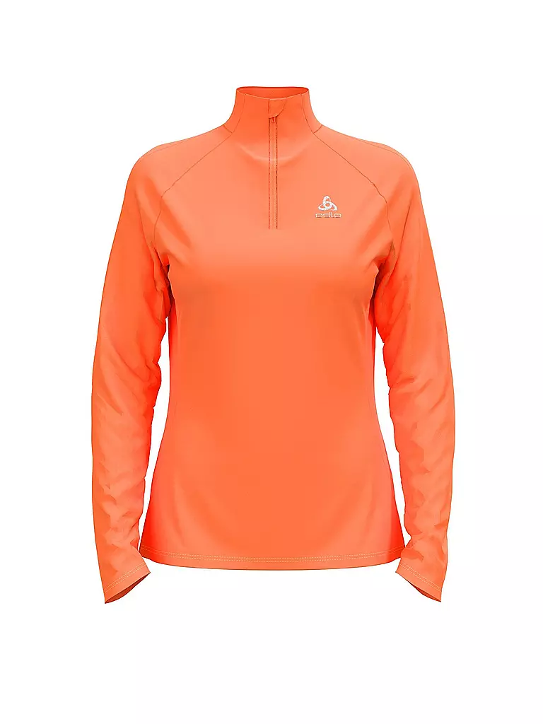 ODLO | Damen Unterzieh Zipshirt Essentials Ceramiwarm | Arancione