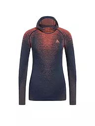 ODLO | Damen Unterziehshirt POW Blackcomb Base Layer mit Gesichtsschutz  | Blu scuro