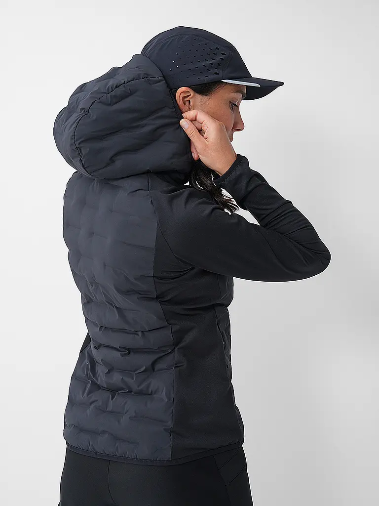 ODLO | Giacca da running da donna Zeroweight Insulator Hybrid con cappuccio | Nero