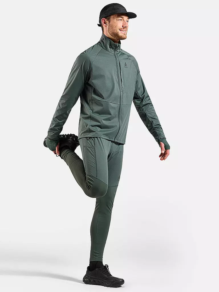 ODLO | Giacca da running da uomo Zeroweight Pro Warm Reflective | Verde scuro