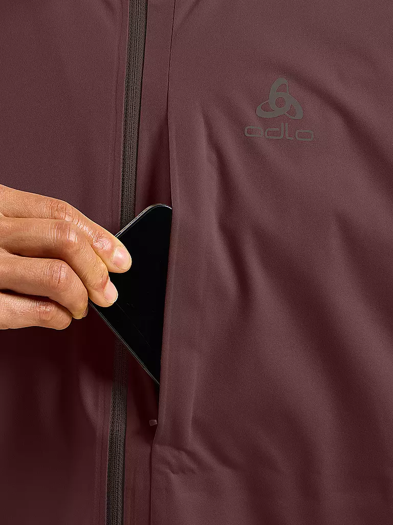 ODLO | Giacca da running softshell Zeroweight Warm da uomo | Rosso scuro