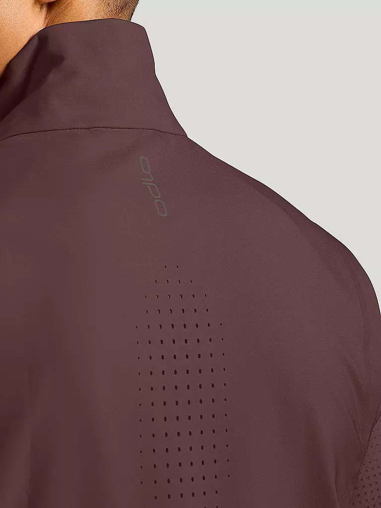 ODLO | Giacca da running softshell Zeroweight Warm da uomo | Rosso scuro