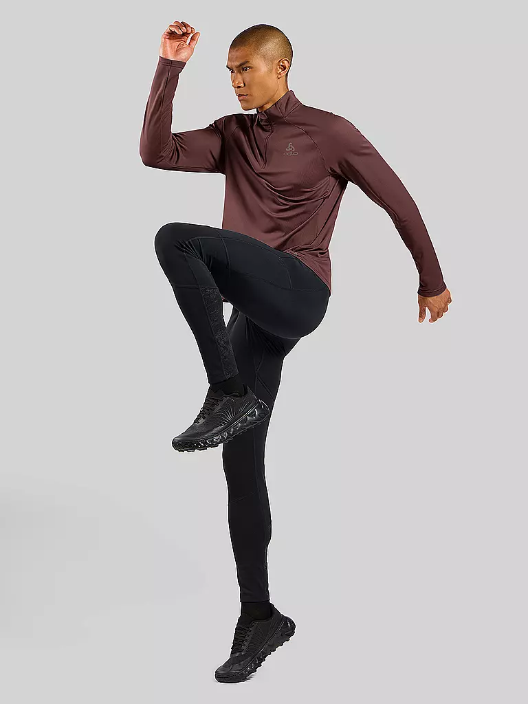 ODLO | Herren Laufshirt Essentials Ceramiwarm | Rosso scuro