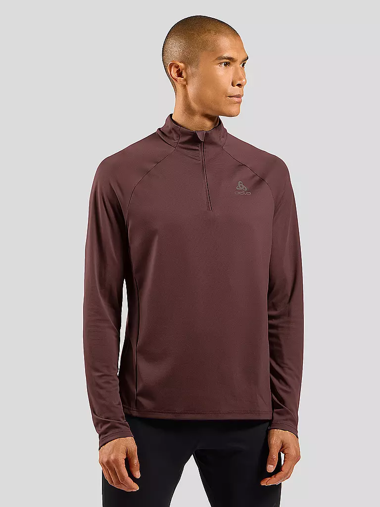 ODLO | Herren Laufshirt Essentials Ceramiwarm | Rosso scuro
