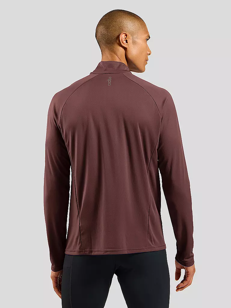 ODLO | Herren Laufshirt Essentials Ceramiwarm | Rosso scuro