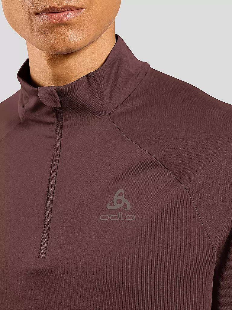 ODLO | Herren Laufshirt Essentials Ceramiwarm | Rosso scuro