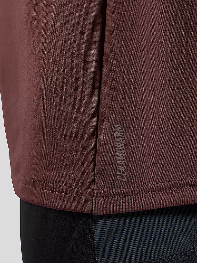 ODLO | Herren Laufshirt Essentials Ceramiwarm | Rosso scuro