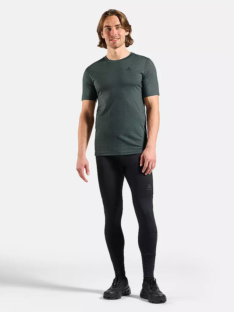 ODLO | Herren Shirt Merino 200 | Verde scuro