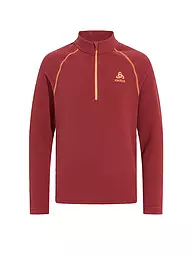 ODLO | Kinder Unterzieh Zipshirt Berra Mid Layer | Rosso scuro