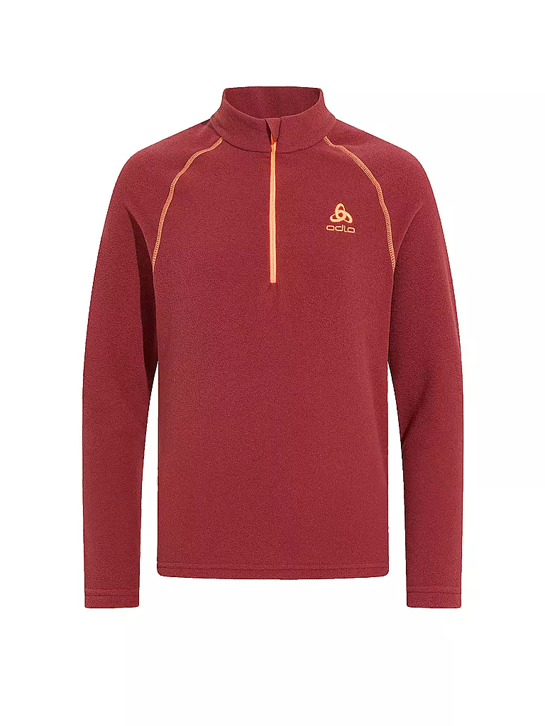 ODLO | Kinder Unterzieh Zipshirt Berra Mid Layer | Rosso scuro